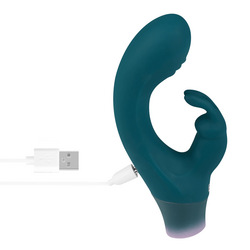 Rabbitvibrator mit Herzförmiger Basis, 15 cm