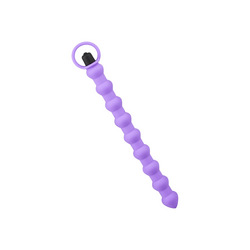 Silikon-Analkette mit Vibration, 28 cm