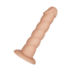 Gerippter Dildo aus Silikon, 24 cm