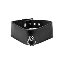Breites Leder-Halsband mit O-Ring
