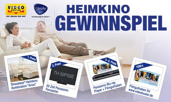 Heimkino-Gewinnspiel: Luxus für Filmfans: Logenplätze, TV, Blu-ray Player
