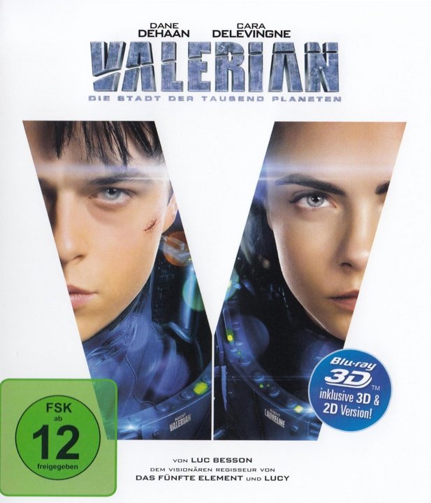 Valerian (Blu-ray 3D), gebraucht, ohne Cover