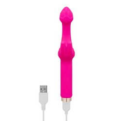 Rabbitvibrator aus Silikon, 18,7 cm