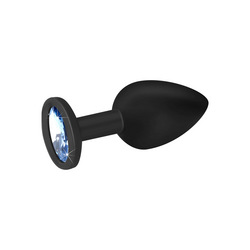 Silikon-Analdildo mit Kristall, S, 7 cm