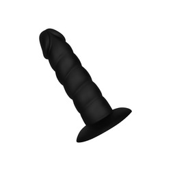 Gerippter Dildo aus Silikon, 13,5 cm