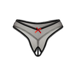 Schicker Ouvert-String mit Ziernaht