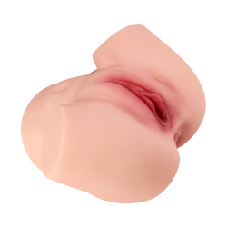 Naturnaher Masturbator mit 2 Liebesöffnungen, 22 cm