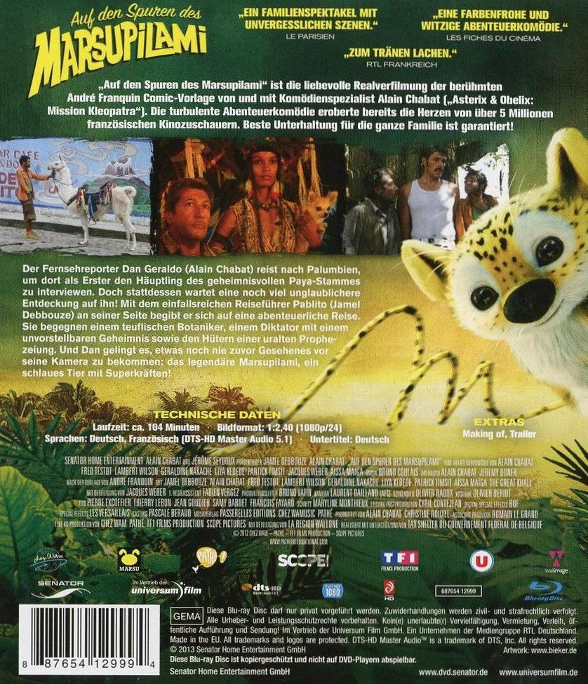 Auf den Spuren des Marsupilami DVD, Bluray oder VoD leihen