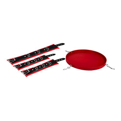Hals- und Handfesseln mit Tablett, 4 Teile