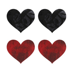 Stolen Kisses Hearts, 2 Paar Pasties