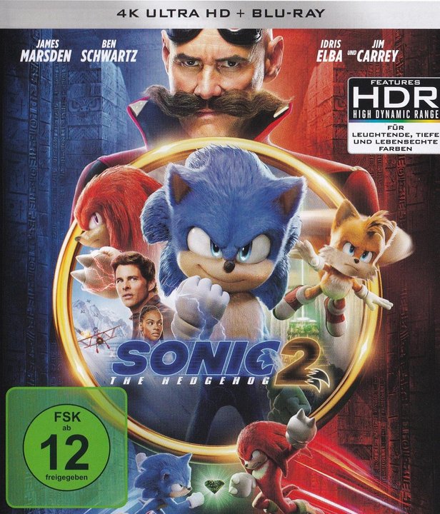 Sonic the Hedgehog 2 (4K UHD), gebraucht, ohne Cover