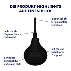 Geriffelte Intimdusche, 17,5 cm
