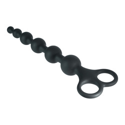 Ribbed Silicone Anal Beads, 26 cm