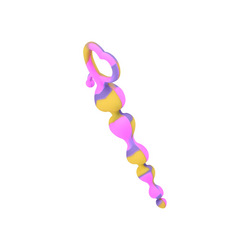 Herz-Analkette aus Silikon, 18 cm