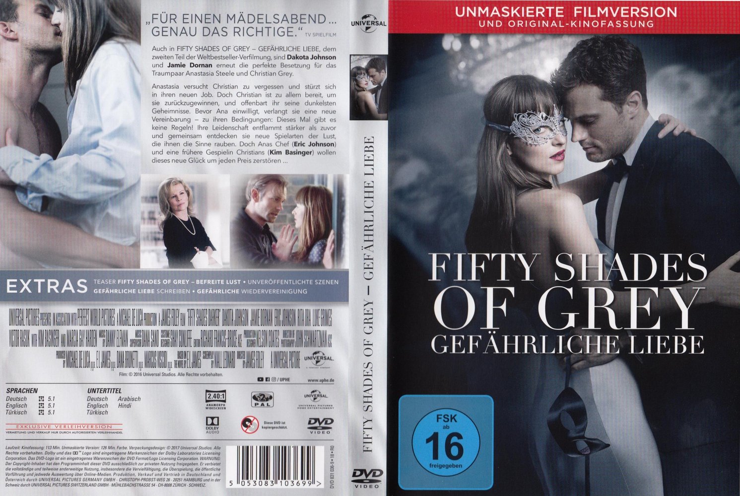fifty shades of grey 2 gefaehrliche liebe dvd full cover