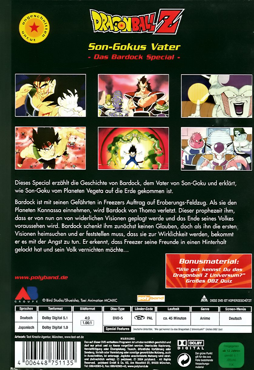Dragon Ball Z Special: Son-Gokus Vater – Das Bardock Special Dragon Ball Z Special: Son-Gokus Vater – Das Bardock Special