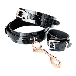 High Gloss Bondage Wrist &amp; Thigh Cuffs