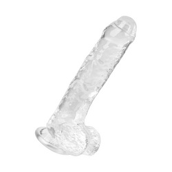 Naturdildo mit Hodenansatz, Größe M, 21 cm