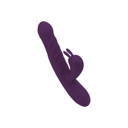 Stoßender Rabbitvibrator aus Silikon, 21,5 cm