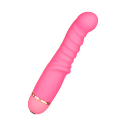 Gerippter G-Punkt-Vibrator aus Silikon, 17 cm