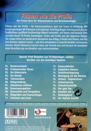 Filmen wie die Profis (DVD)
