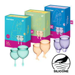 Satisfyer Menstrual Cup Set, 6 Teile, 15 &amp; 20 ml