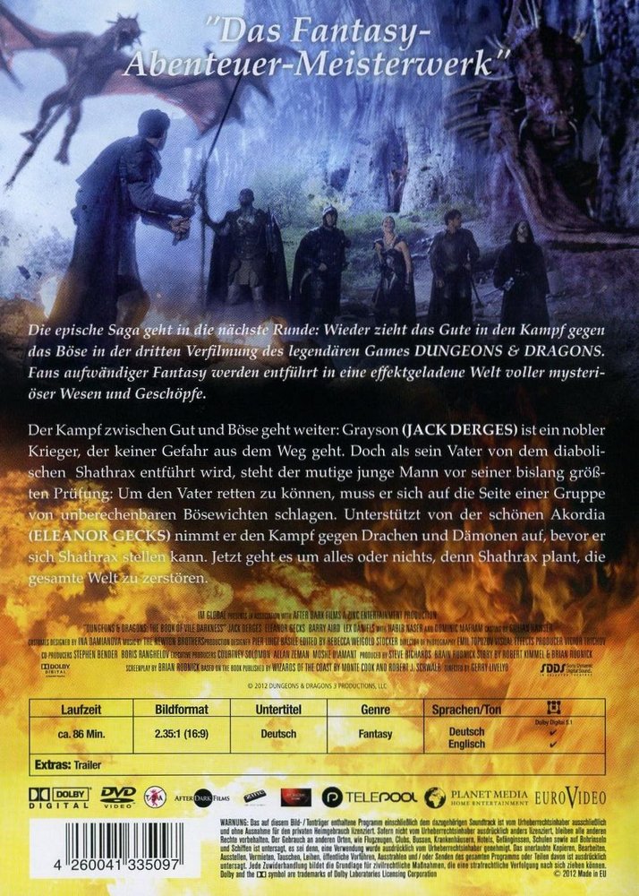 Dungeons And Dragons 3 Das Buch Der Dunklen Schatten Dvd Blu Ray 4k Uhd Oder Stream Videobuster