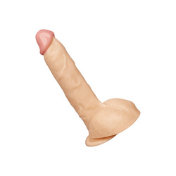 Massiver Naturdildo mit Saugfuß, 24 cm