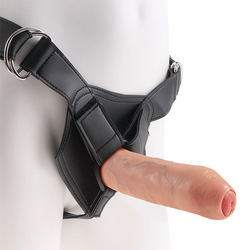 Uncut Cock with Strap-On Harness , 21 cm, 7 Teile