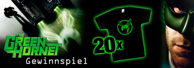 Green Hornet Gewinnspiel: Die Grüne Hornisse sticht zu: Super Shirts zum Superhelden!
