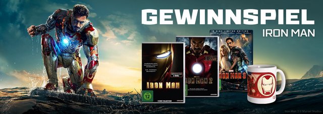 Gewinnspiel: IRON MAN Fan-Sets: Im Set: Gewinnt heldenhaftes Fanmaterial!