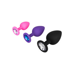 Konische Anal plugs aus Silikon, 3 Größen