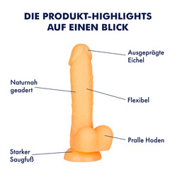 Fluoreszierender Silikondildo, 20 cm
