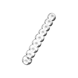 Glasdildo mit Kugelstruktur, 20,5 cm
