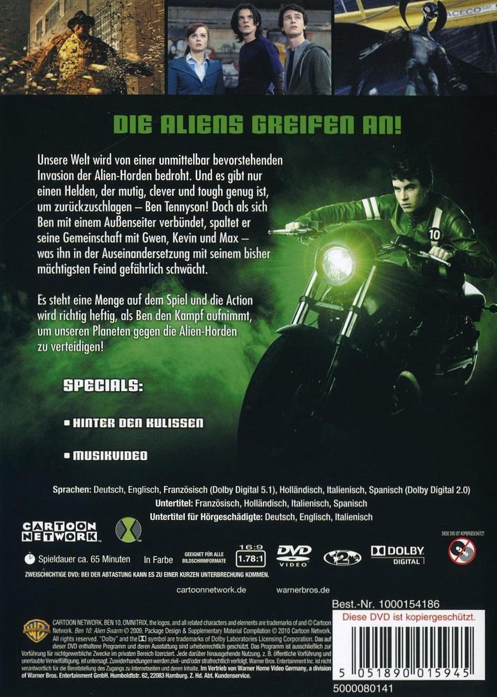 Ben 10 - Alien Swarm (DVD disc) 883929086719 on eBid United States |  200704241