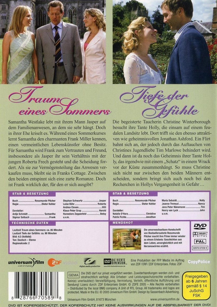 Besetzung Von Rosamunde Pilcher: Traum Eines Sommers Rosamunde Pilcher - Traum eines Sommers & Tiefe der Gefühle: DVD oder