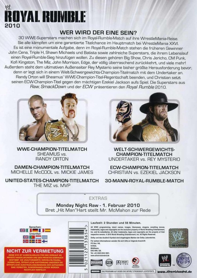 WWE Royal Rumble 2010 DVD oder Bluray leihen VIDEOBUSTER.de