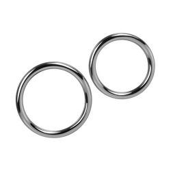 Penisring-Set aus Metall, 2 Teile, 4,6 - 5,2 cm