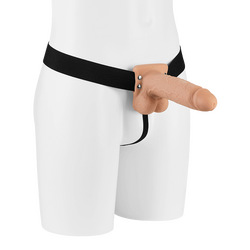 Hollow Strap-On With Balls Flesh, 20 cm
