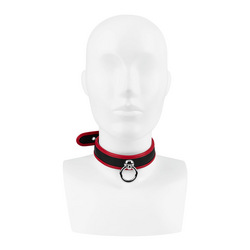 Halsband in Lederoptik mit O-Ring