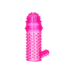 Genoppte Penishülle mit Klitorisreizer, 13 cm