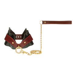 Lederhalsband mit Leine