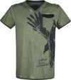 Black Premium by EMP Olives T-Shirt mit V-Ausschnitt und Print powered by EMP (T-Shirt)
