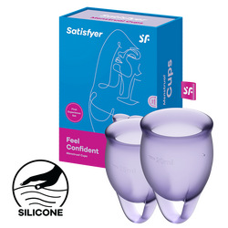 Satisfyer Feel Confident - Menstrual Cup Set, 15 &amp; 20 ml