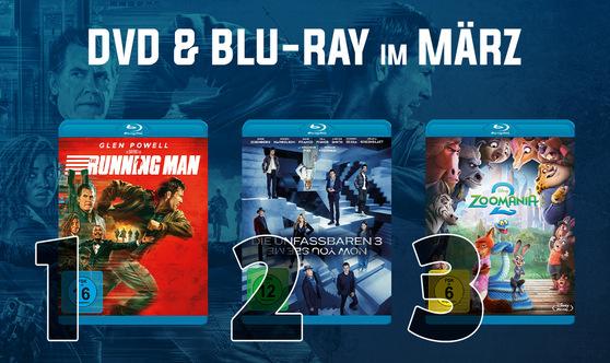DVD &amp; Blu-ray Charts März 2026: Über den Dächern und das Abenteuer Dschungel