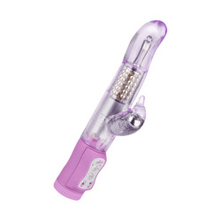 Perlenvibrator mit Klitorisreizer, 22,5 cm