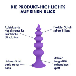 Strukturierter Analplug aus Silikon, 11,5 cm