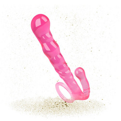 Schmaler Analdildo mit gewellter Struktur, 12 cm