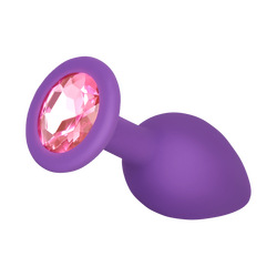 Silikon-Analdildo mit Kristall, S, 7 cm