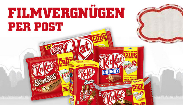 Kit Kat Promotion: Halbe Million Filmgutscheine für Schokoriegel-Fans